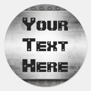 Adesivo Redondo Vinhetas de Tremor de Olhos Metálicos