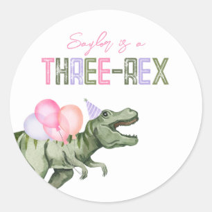 Adesivo Redondo Vinhetas de três rex