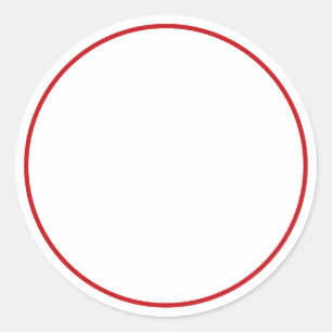 Adesivo Redondo Vinhetas de vazio branco vermelho-branco de especi