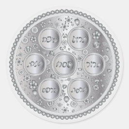 Adesivo Redondo Vinhetas de vedação de prata