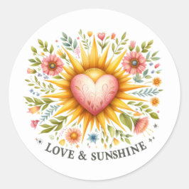 Adesivo Redondo Vinhetas de Verão divertidas