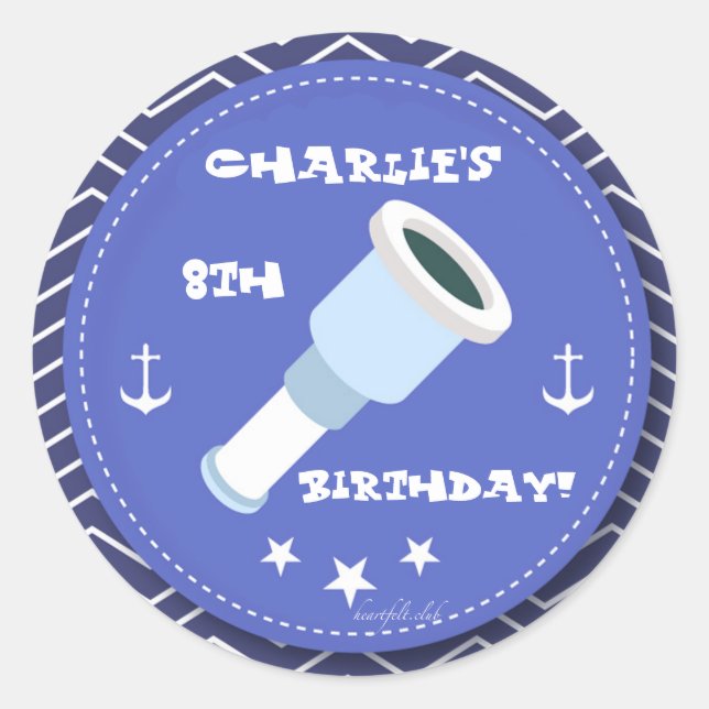 Adesivo Redondo Vinhetas de vidro (Frente)