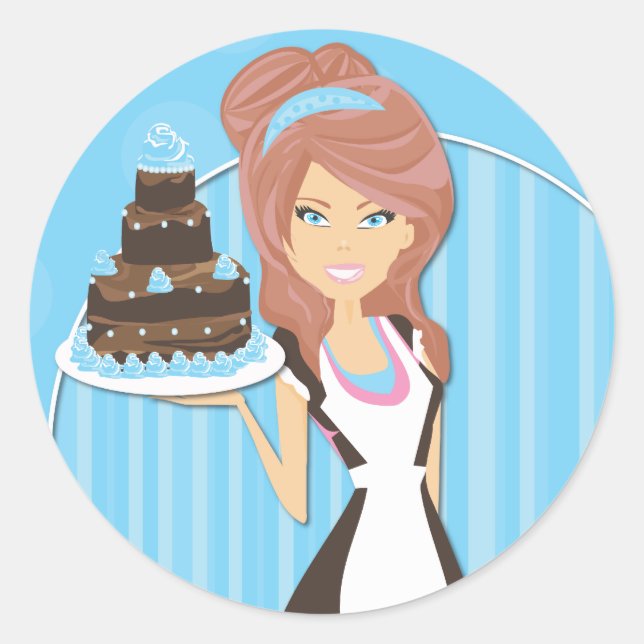 Adesivo Redondo Vinhetas Decorativas (Frente)