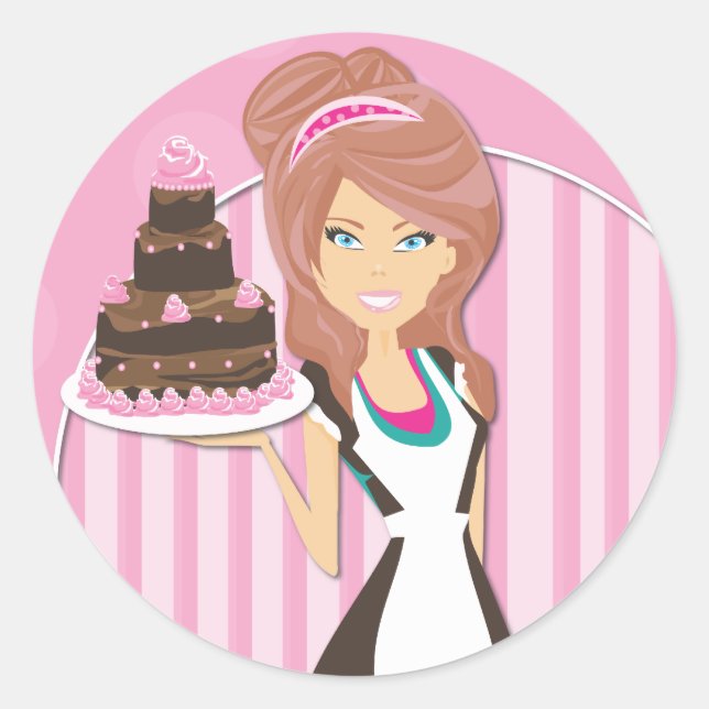 Adesivo Redondo Vinhetas Decorativas (Frente)