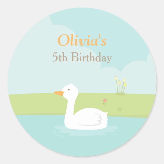 Adesivo Redondo Vinhetas Decorativas de Primavera de Pentes Branca (Frente)