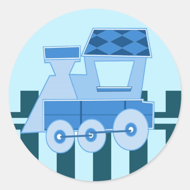Adesivo Redondo Vinhetas do comboio (Frente)