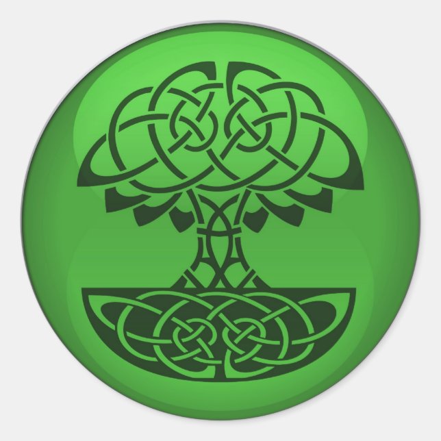 Adesivo Redondo Vinhetas do Conselho Verde (Frente)