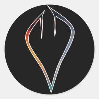 Adesivo Redondo Vinhetas do Coração do Céu Divididas