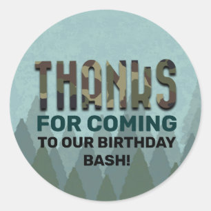 Adesivo Redondo Vinhetas do Curso de Obstáculo Superior da Árvore