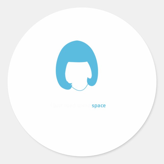 Adesivo Redondo Vinhetas do Espaço (Frente)