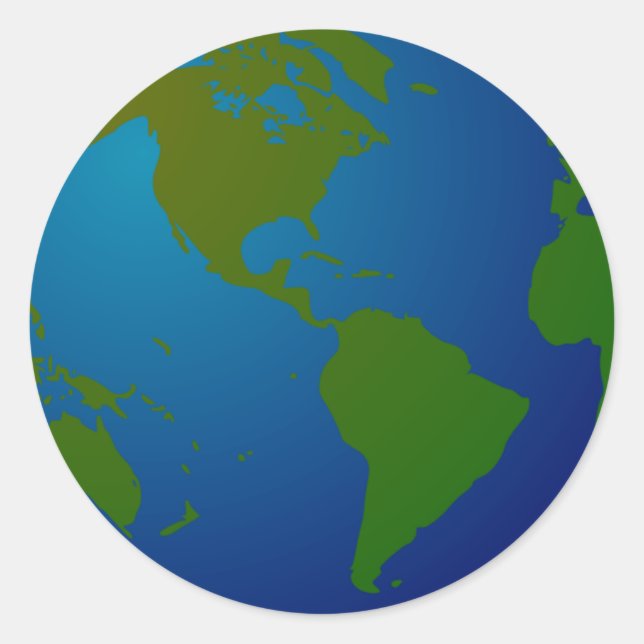 Adesivo Redondo Vinhetas do globo (Frente)