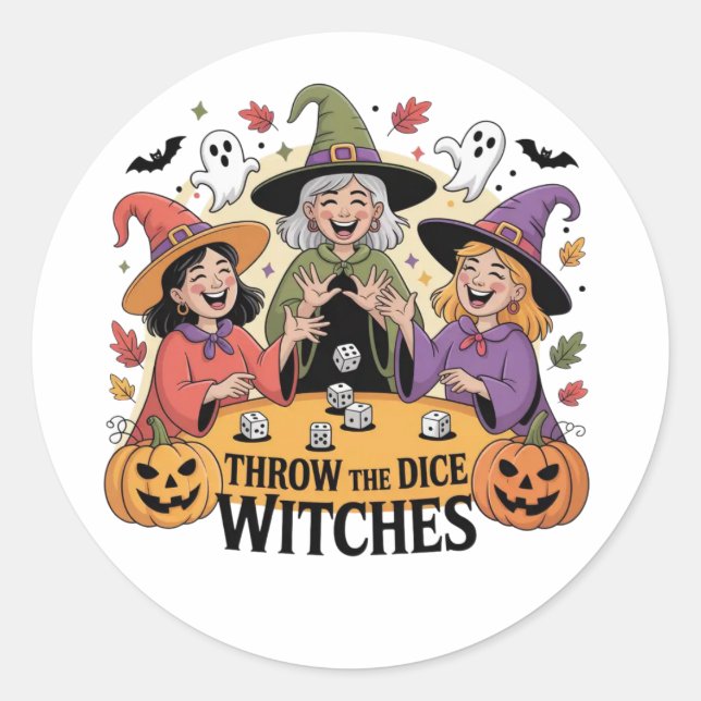 Adesivo Redondo Vinhetas do Halloween - Designs festivos, divertid (Frente)