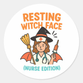 Adesivo Redondo Vinhetas do Halloween - Designs festivos, divertid