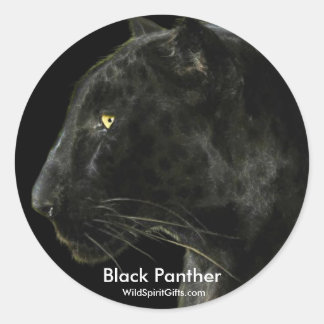 Adesivo Redondo Vinhetas do PANTERÁ PRETO