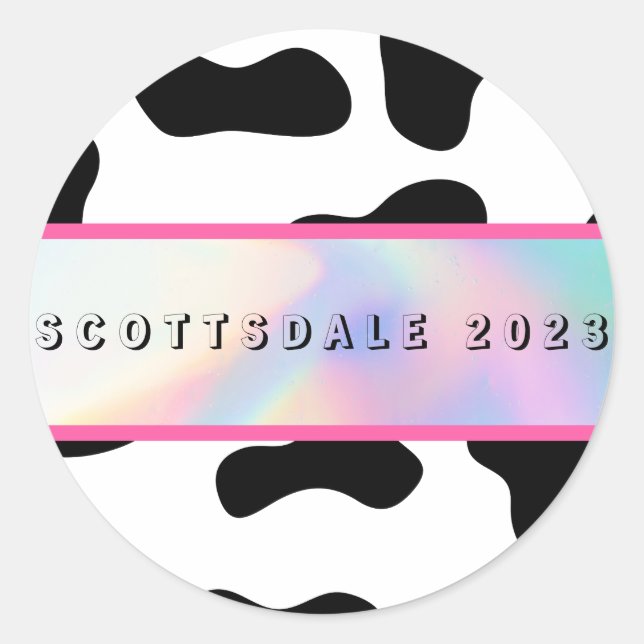 Adesivo Redondo Vinhetas do partido Bach "Disco no Deserto" (Frente)