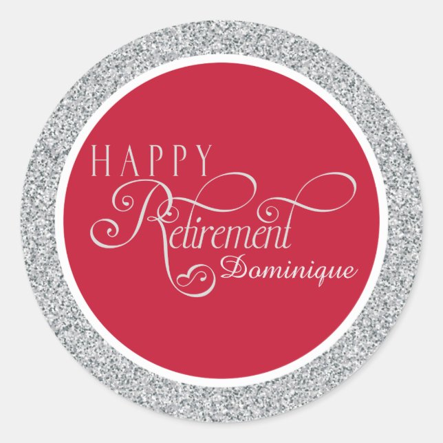 Adesivo Redondo Vinhetas do Partido da Reforma Moderna Vermelha (Frente)