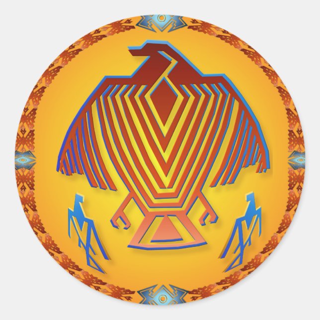 Adesivo Redondo Vinhetas do Thunderbird (Frente)