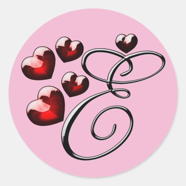 Adesivo Redondo vinhetas E iniciais de monograma (Frente)