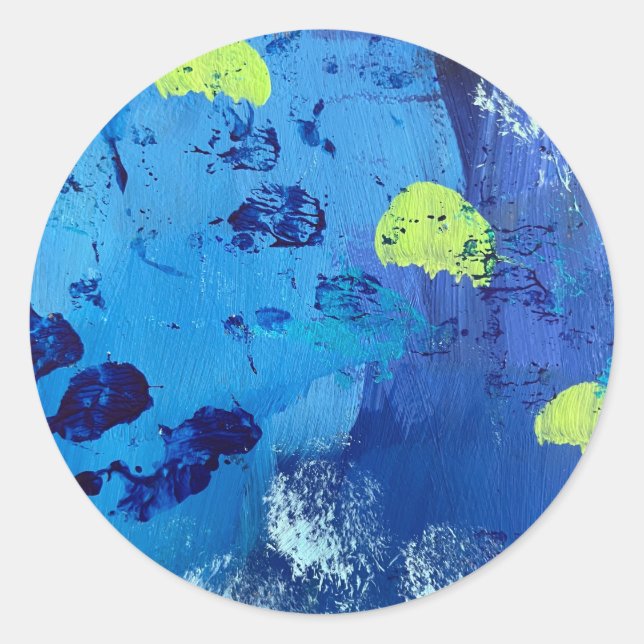 Adesivo Redondo Vinhetas e selos em Design de luminescência (Frente)