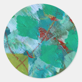 Adesivo Redondo Vinhetas e selos em Design de mármore