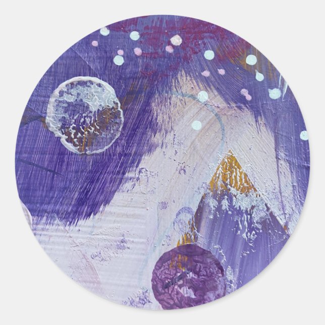 Adesivo Redondo Vinhetas e selos na Design da Montanha Lua (Frente)