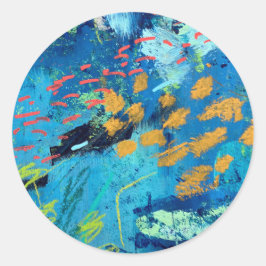 Adesivo Redondo Vinhetas e selos no Design de Blackfish