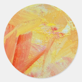 Adesivo Redondo Vinhetas em Design de sol