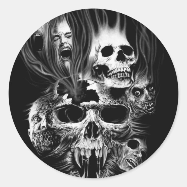 Adesivo Redondo Vinhetas Escuras (Frente)