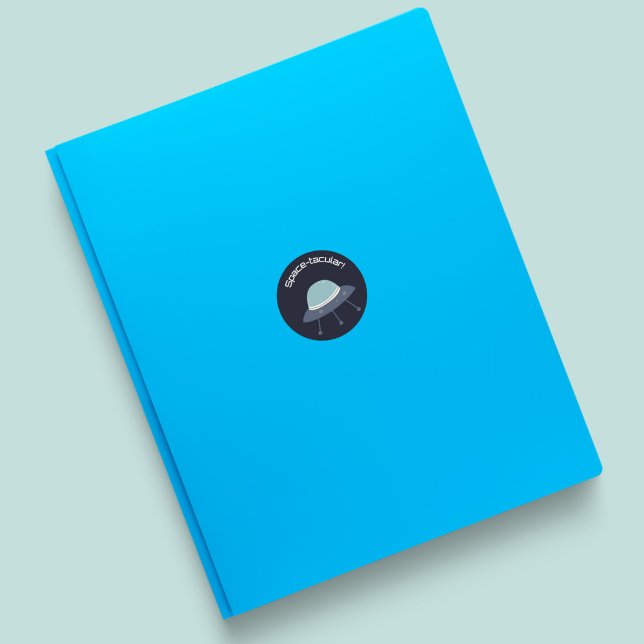 Adesivo Redondo Vinhetas Espaciais Motivacionais (Criador carregado)