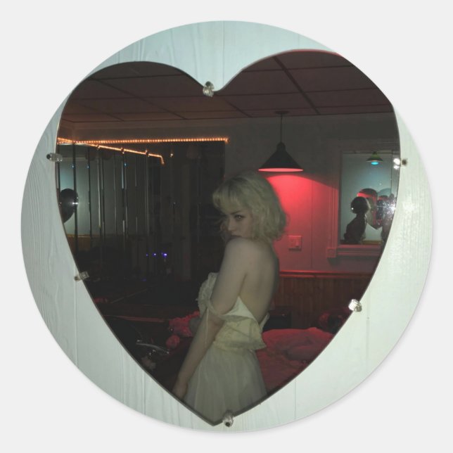 Adesivo Redondo Vinhetas Espelho do Coração ND (Frente)