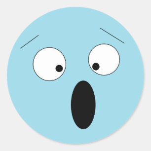 Adesivo Redondo Vinhetas espessas surpreendidas com Bobo