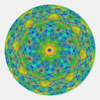 Adesivo Redondo Vinhetas espirais verdes