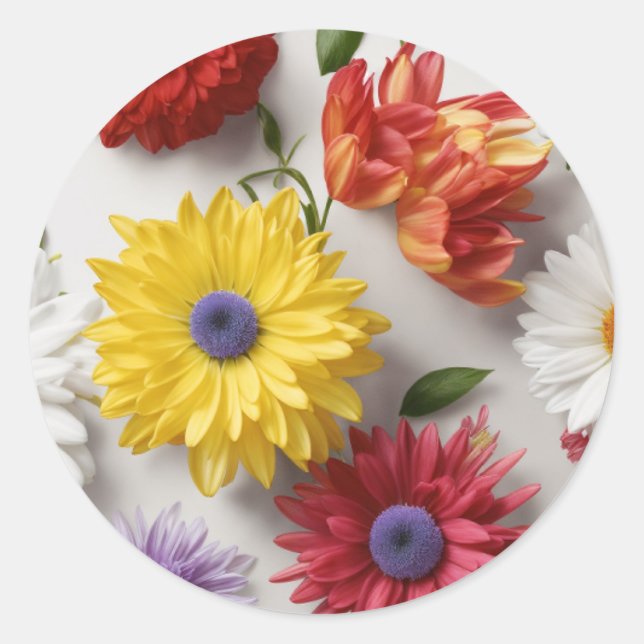 Adesivo Redondo Vinhetas Florais Elegantes (Frente)