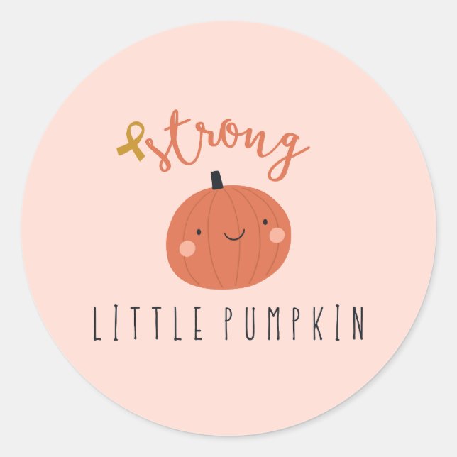 Adesivo Redondo Vinhetas fortes de cancer de infantoche (Frente)