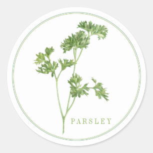 Adesivo Redondo Vinhetas grandes redondas FRESH PARSLEY