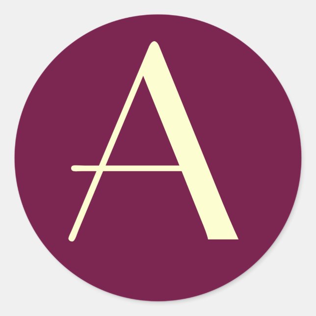 Adesivo Redondo Vinhetas Monogramas (Frente)