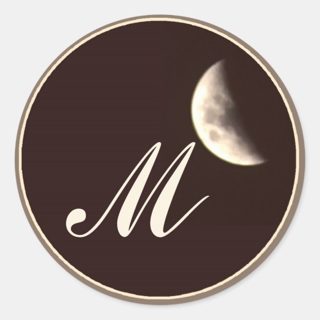 Adesivo Redondo Vinhetas Monogramas (Frente)