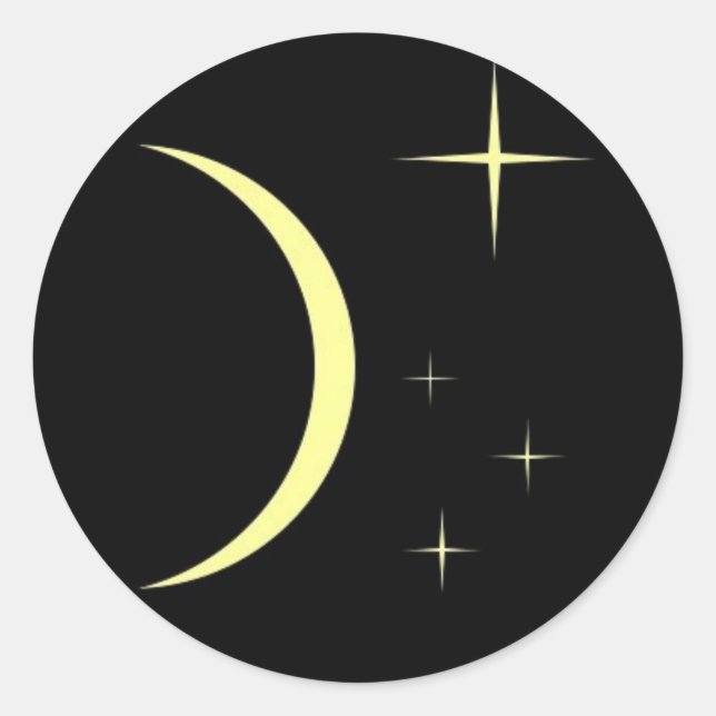 Adesivo Redondo Vinhetas noturnas (Frente)