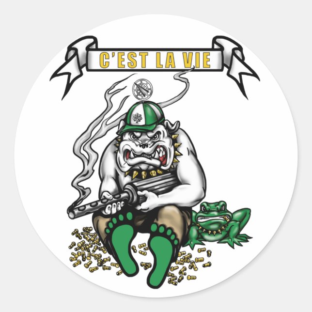 Adesivo Redondo Vinhetas Oval (Frente)