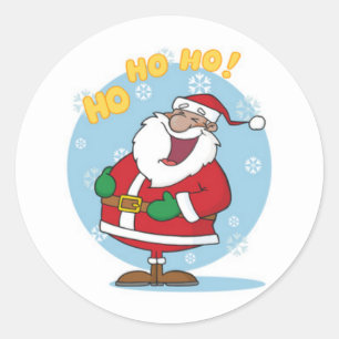 Adesivo Redondo Vinhetas/Papais noeis de Natal
