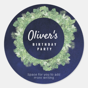 Adesivo Redondo Vinhetas para aniversários