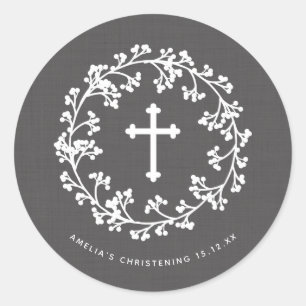 Adesivo Redondo Vinhetas para cristalizar o hálito do bebê