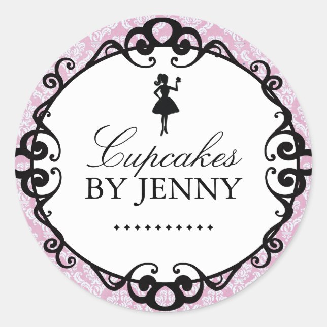 Adesivo Redondo Vinhetas para embalagens de panificação grande (Frente)