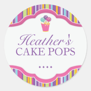 Adesivo Redondo Vinhetas para embalagens de panificação grande