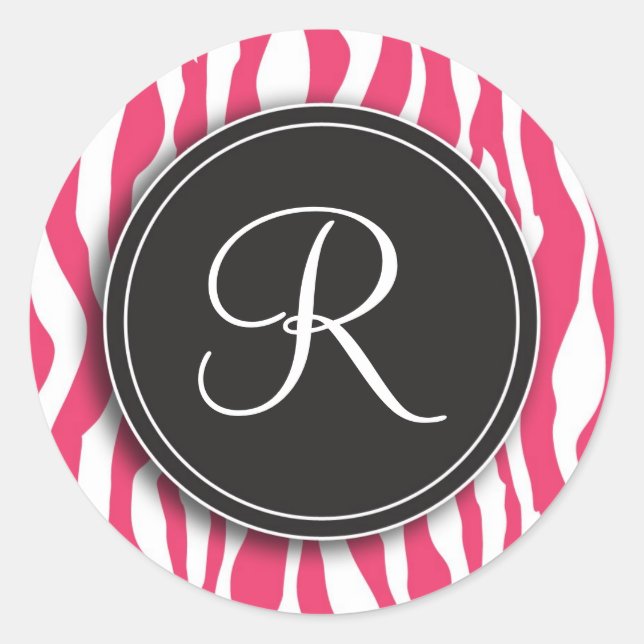 Adesivo Redondo Vinhetas para impressão em zebra rosa-olhais (Frente)