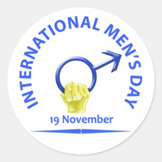 Adesivo Redondo Vinhetas para o Dia dos Homens