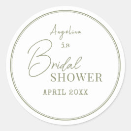 Adesivo Redondo Vinhetas para um Chá da Noiva.