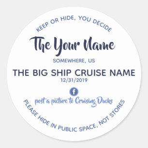 Adesivo Redondo Vinhetas Personalizadas de Pato Cruel