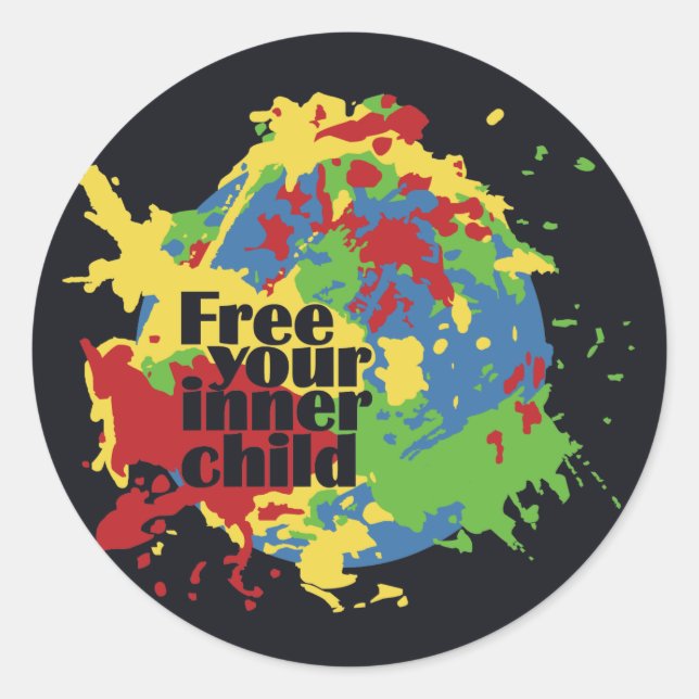 Adesivo Redondo vinhetas personalizadas INNER CHILD (Frente)