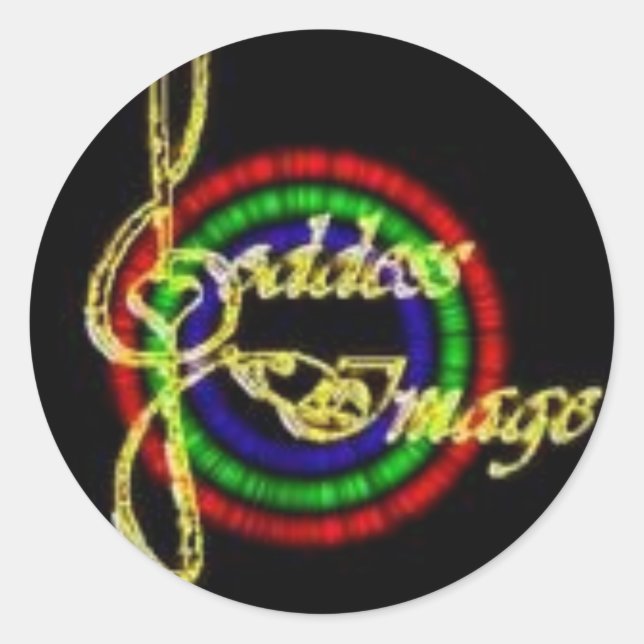 Adesivo Redondo Vinhetas redondas com imagem de deusa (Frente)